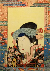 Kabuki actor Onoe Kikugorô III as Shizuka Gozen by Gyokuryutei Shigeharu