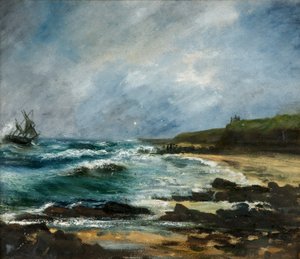 Wreck of the Russian ketch Julerneck off Marsden Cliffs by H.C.B. Scott