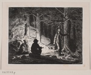 Illustration for "A Summer Night in Krogskoven" by H.P. Hansen