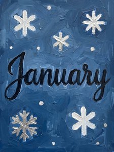 January Winter Snowflakes
