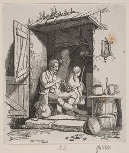 An Italian Musician Sitting in an Open Door