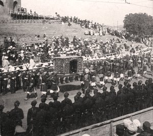 A State Palanquin in a Royal Procession, Delhi, India by H. D. Girdwood