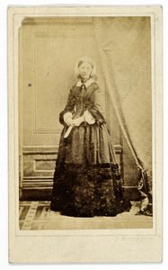 Carte-de-visite of Florence Nightingale, c.1858