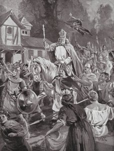 Charlemagne returning to Brussels, his Country Seat by H. M. (after) Burton