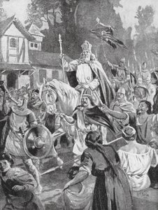 Charlemagne Returning to Brussels, His Country Seat by H. M. (after) Burton