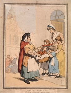 Hot Cross Bunns Two a Penny Bunns, Plate VIII of Cries of London by H Merke