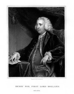 Henry Fox, 1st Baron Holland, Whig Statesman by H. Robinson