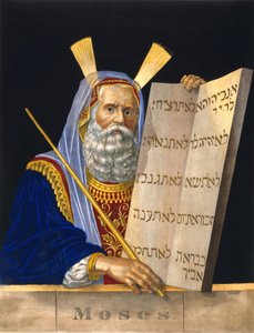 Moses Holding the Table of the Law - Illustration by H. Schile by H. Schile