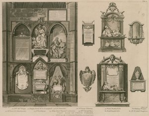 West side of Poets Corner, Westminster Abbey, London