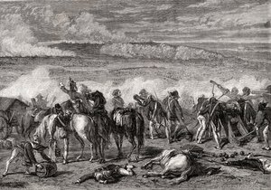 The Battle of Jemappes, 6 November 1792, Engraved by Alexandre Hurel by H. de la Charlerie