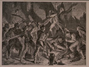 The Massacre in the Prisons in September 1792, Engraved by Jean-Baptiste Charles Carbonneau