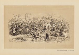 Oxford and Cambridge Boat Race, No 4, A run on the Banks during the Race by Hablot Knight (1815 92) Browne