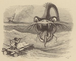 Sea serpent ahead! by Hablot Knight Browne