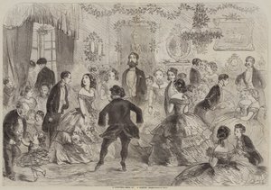 A Christmas Dance at a Country House by Hablot Knight Browne