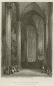 Amiens Cathedral, South Side of the Choir looking East by Hablot Knight Browne