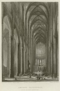 Amiens Cathedral, View of the Nave, looking East by Hablot Knight Browne