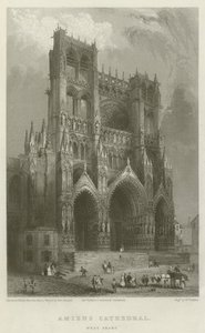 Amiens Cathedral, West Front by Hablot Knight Browne