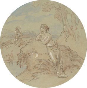 One of Eighteen Designs for a Series of Plates Illustrating Venus and Adonis by Hablot Knight Browne