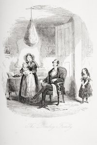 The Dombey Family, illustration from Dombey and Son by Charles Dickens (1812-70) first published 1848 by Hablot Knight Browne