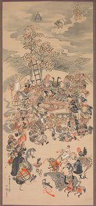 Parinirvana with Otsu-e Subjects, 1800s