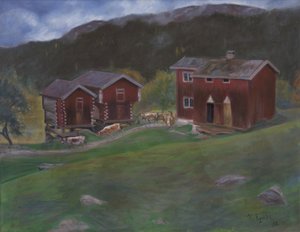 Farmyard at Åse in Telemarken, Norway