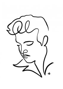 Contemplative Man Profile by Hanna Lee Tidd