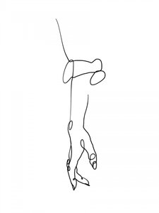 Continuous Line Hand by Hanna Lee Tidd