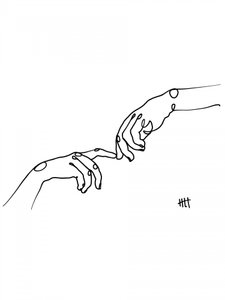 Minimalist Hand Touch by Hanna Lee Tidd