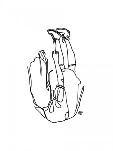 Minimalist Inverted Figure by Hanna Lee Tidd