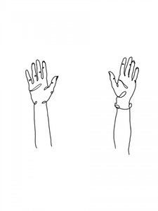 Minimalist Line Hands by Hanna Lee Tidd