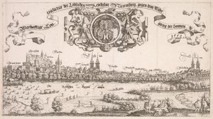 Panoramic View of Nuremberg: Center Portion, 1552