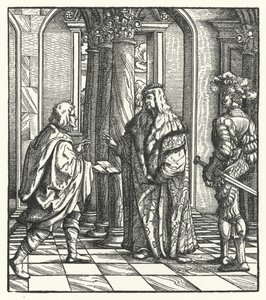 Archduke Maximilian of Austria receiving the agreement of Mary of Burgundy to his proposal of marriage