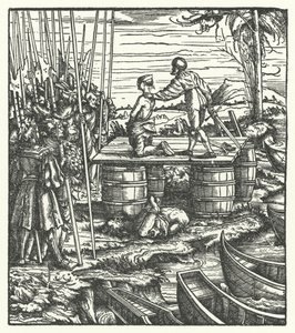 Execution of the leaders of an uprising against the rule of Archduke Maximilian of Austria in Flanders by Hans (after) Burgkmair