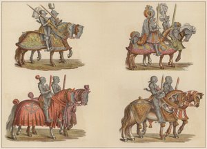 Knights on Horseback by Hans (after) Burgkmair