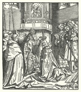 Pope Nicholas V crowning Frederick III Holy Roman Emperor in Rome