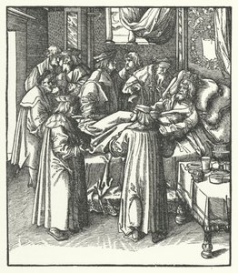 The death of the Holy Roman Emperor Frederick III by Hans (after) Burgkmair