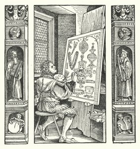 The painter of jewels by Hans (after) Burgkmair