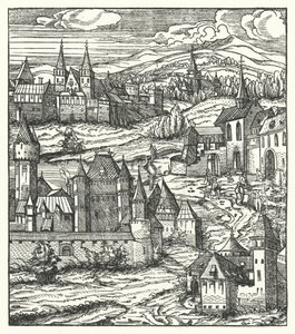 Wiener Neustadt, Austria, birthplace of Maximilian I, Holy Roman Emperor by Hans (after) Burgkmair