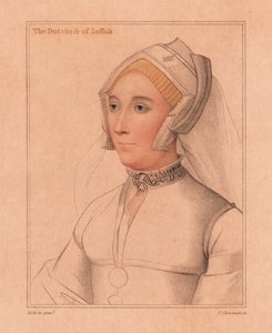 Catherine Brandon, Duchess of Suffolk (engraving) by Hans (after) Holbein the Younger