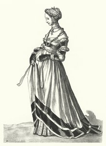 Costume of a Woman of Basel by Hans (after) Holbein the Younger