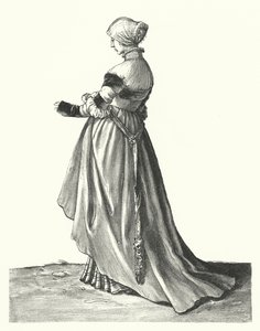 Costume of a Woman of Basel by Hans (after) Holbein the Younger