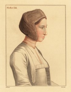 Margaret Clement, foster daughter of Thomas More (engraving) by Hans (after) Holbein the Younger