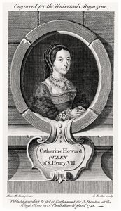 Portrait of Catherine Howard, engraved by Edward Rooker