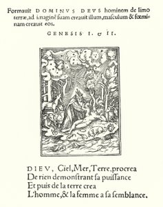 The Creation (engraving) by Hans (after) Holbein the Younger
