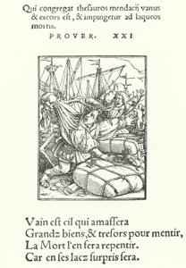 The Merchant (engraving) by Hans (after) Holbein the Younger