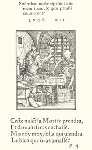 The Miser by Hans (after) Holbein the Younger