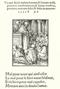 The Preacher (engraving) by Hans (after) Holbein the Younger