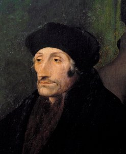 Portrait of Erasmus of Rotterdam, Dutch humanist by Hans (attr. to) Holbein the Younger