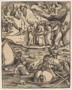 The Egyptians Crossing the Red Sea (from Das Buch Granatapfel) by Hans Baldung