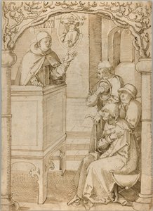 A Monk Preaching by Hans Baldung Grien